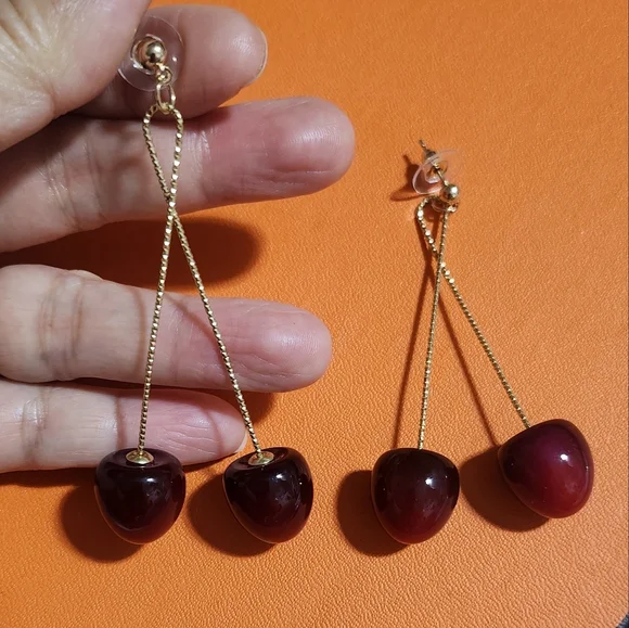 Cherry Drop Earrings - Picture 4 of 9